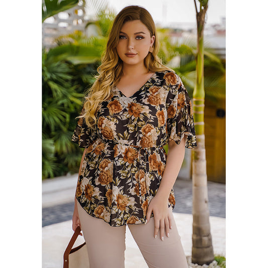 Floral chiffon blouse - Pretty Girl Stuff