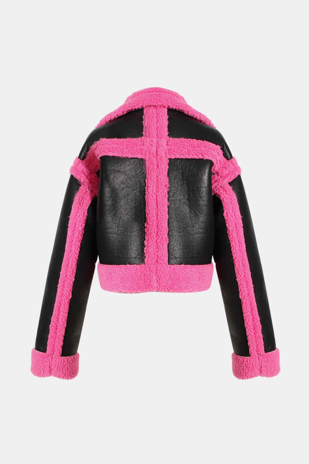 Double Take Contrast Color Double-Breasted Jacket - Pretty Girl Stuff